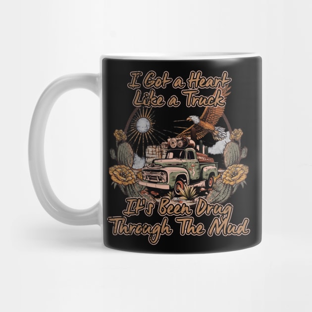 Retro I Got A Heart Like A Truck Lover Gifts by DesignDRart